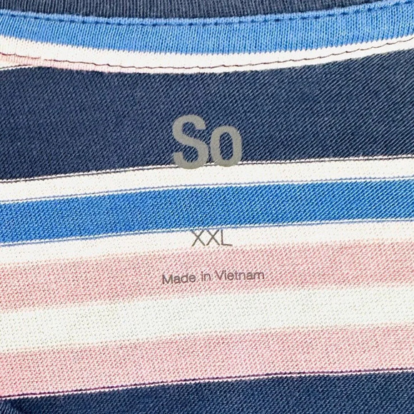 NWT SO GOODS FOR LIFE Juniors Long Sleeve Pull Over Crew Neck Striped Shirt XXL - Picture 10 of 12